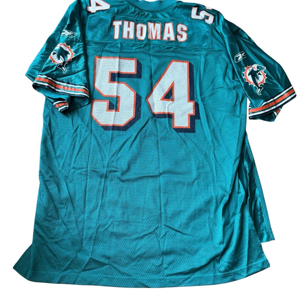 NFL Equipment Reebok Miami Dolphins Jersey Sz L Mesh 54 Thomas - Picture 2 of 6